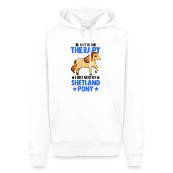 Shetlandpony Therapie Shetland-Pony Shetty - Männer Premium Bio Hoodie - Weiß - Vorne - Nico (187cm)
