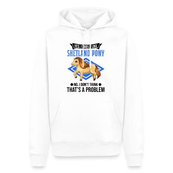 Shetland Pony Odeur Cadeau Shetty - Sweat à capuche Premium bio Homme - blanc - Devant - Nico (187cm)