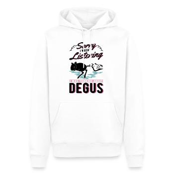 Degu Gift Shrub Rat Forest Degu - Men’s Premium Organic Hoodie - white - Front - Nico (187cm)