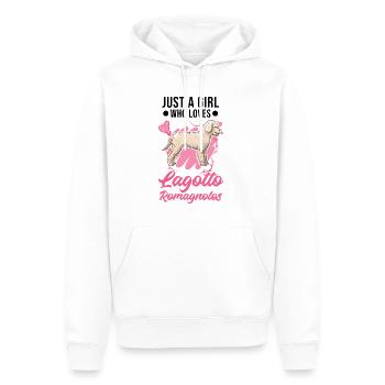 Lagotto Romagnolo Mädchen Wasserhund - Männer Premium Bio Hoodie - Weiß - Vorne - Nico (187cm)