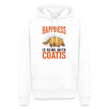 Coati Lucky Proboscis Coati - Men’s Premium Organic Hoodie - white - Front - Nico (187cm)
