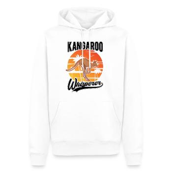 Kangaroo Whisperer Australia Kangaroo - Men’s Premium Organic Hoodie - white - Front - Nico (187cm)