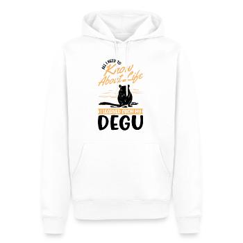 Degu Besitzer Strauchratte Walddegu - Männer Premium Bio Hoodie - Weiß - Vorne - Nico (187cm)