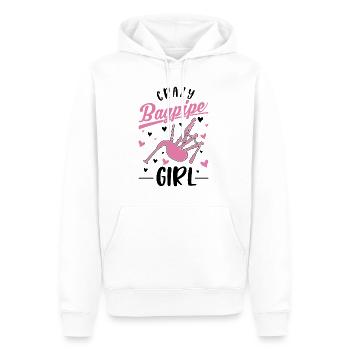 Fille de cornemuse folle - Sweat à capuche Premium bio Homme - blanc - Devant - Nico (187cm)