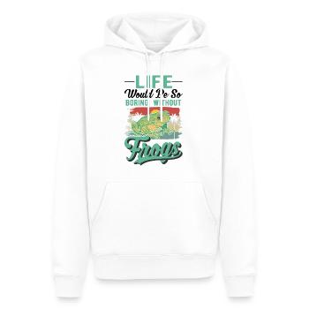 Grenouille cadeau Rainette - Sweat à capuche Premium bio Homme - blanc - Devant - Nico (187cm)