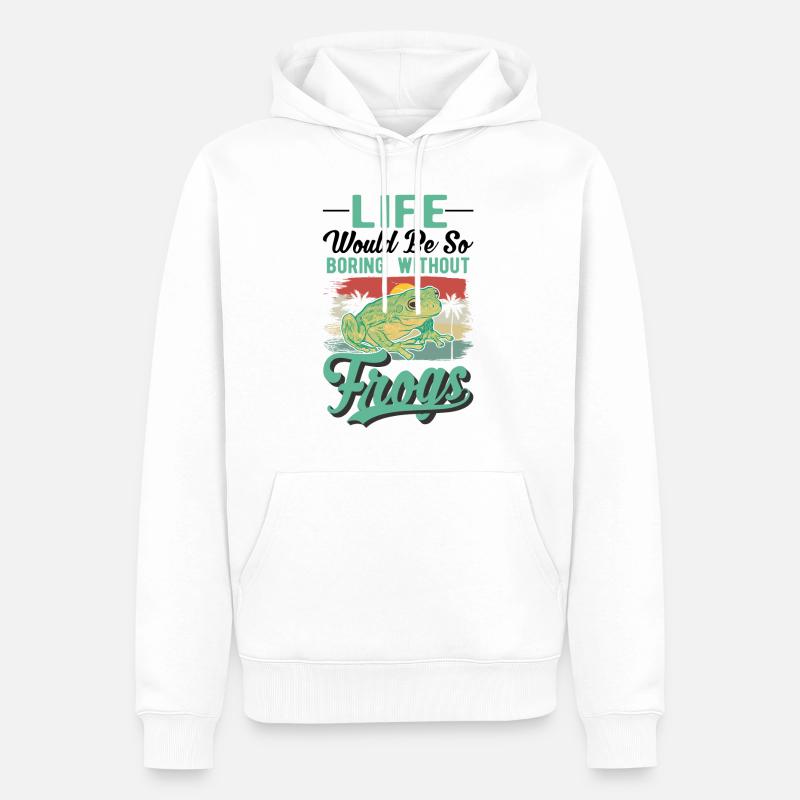 Frosch Geschenk Laubfrosch - Männer Premium Bio Hoodie - Weiß
