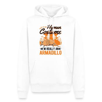 Armadillo Costume Humain Gürteltier - Sweat à capuche Premium bio Homme - blanc - Devant - Nico (187cm)