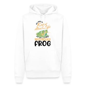 Grenouille Rainette Grenouille grimpante - Sweat à capuche Premium bio Homme - blanc - Devant - Nico (187cm)