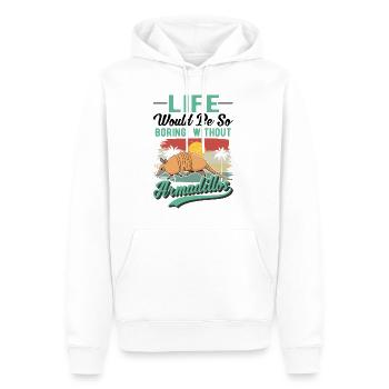 Armadillo Gift Armadillo - Men’s Premium Organic Hoodie - white - Front - Nico (187cm)