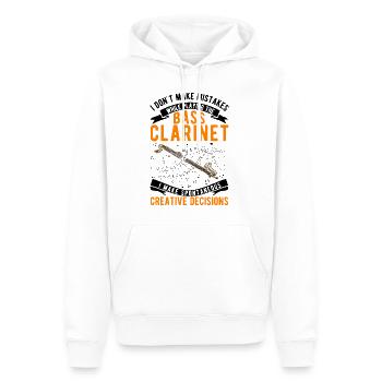 Clarinette basse Choix créatifs - Sweat à capuche Premium bio Homme - blanc - Devant - Nico (187cm)