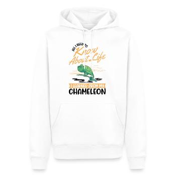 Caméléon Cadeau Caméléon - Sweat à capuche Premium bio Homme - blanc - Devant - Nico (187cm)