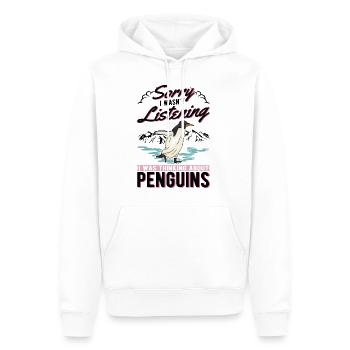 Pinguin Penguin Kaiserpinguin Gelbaugenpinguin - Männer Premium Bio Hoodie - Weiß - Vorne - Nico (187cm)