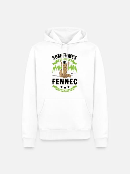 Fennek Geschenk Fennec Wüstenfuchs - Männer Premium Bio Hoodie - Weiß