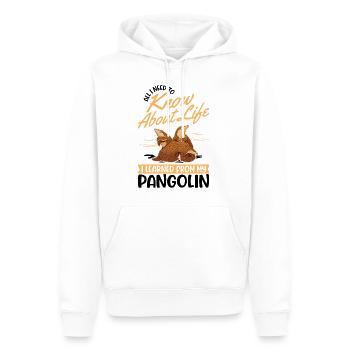 Pangolin Cadeau Pangolin - Sweat à capuche Premium bio Homme - blanc - Devant - Nico (187cm)