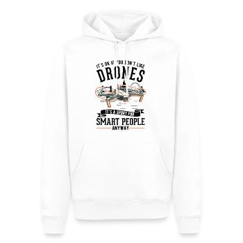 Drone Pilot Gift Drone Quadcopter - Men’s Premium Organic Hoodie - white - Front - Nico (187cm)