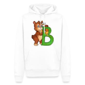 ABC Zoo Niedlicher Bär mit Bienen Kind Geschenk - Männer Premium Bio Hoodie - Weiß - Vorne - Nico (187cm)