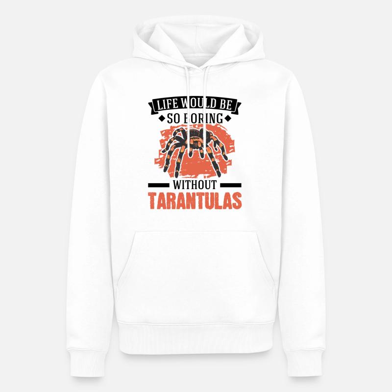 Tarentule Cadeau Araignée Tarentule - Sweat à capuche Premium bio Homme - blanc