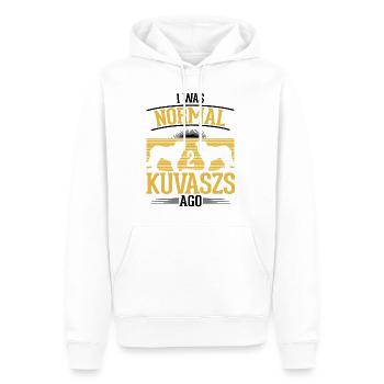 Kuvasz Cadeau Chien Hongrois - Sweat à capuche Premium bio Homme - blanc - Devant - Nico (187cm)