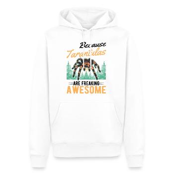 Because Tarantulas are freaking awesome Tarantel - Männer Premium Bio Hoodie - Weiß - Vorne - Nico (187cm)