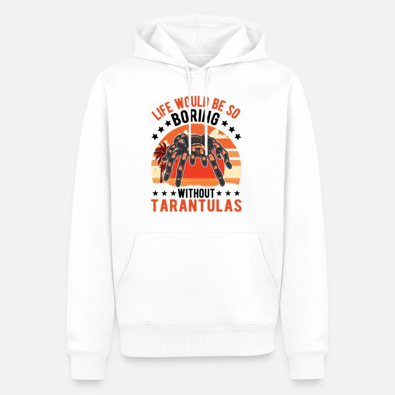 Tarentule Cadeau Araignée Tarentule - Sweat à capuche Premium bio Homme - blanc