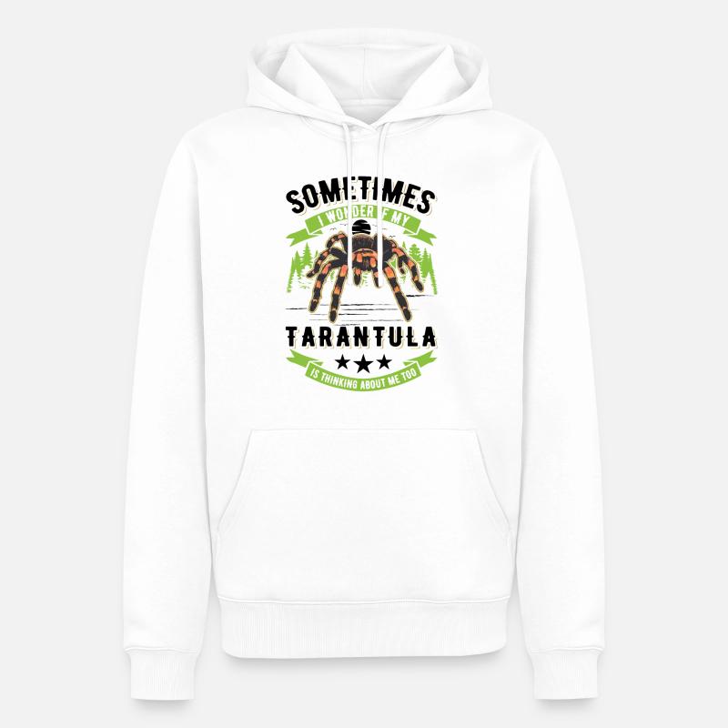Tarentule Araignée Tarentule - Sweat à capuche Premium bio Homme - blanc