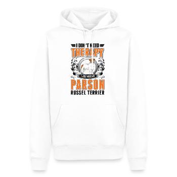 Parson Russell Terrier Therapy - Men’s Premium Organic Hoodie - white - Front - Nico (187cm)