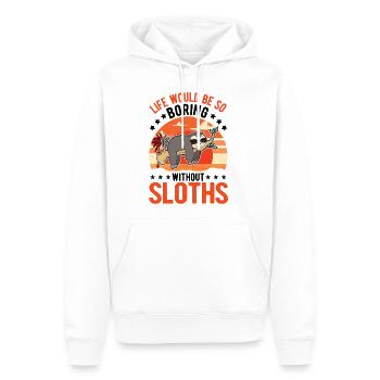 Sloth Gift Sloth - Men’s Premium Organic Hoodie - white - Front - Nico (187cm)