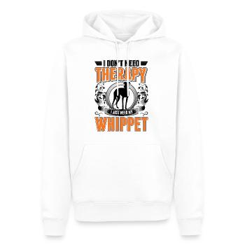 Whipet Hund Therapie Windhund - Männer Premium Bio Hoodie - Weiß - Vorne - Nico (187cm)