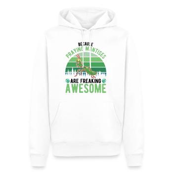 Gottesanbeterin Fangschrecke Mantis - Männer Premium Bio Hoodie - Weiß - Vorne - Nico (187cm)