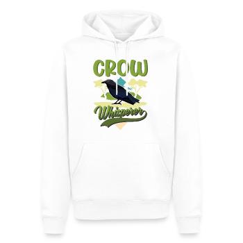 Chuchoteurs de corbeaux Corbeau Crow Crow éleveur de corbeaux - Sweat à capuche Premium bio Homme - blanc - Devant - Nico (187cm)