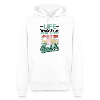 Life would be so boring without Axolotls - Männer Premium Bio Hoodie - Weiß - Vorne - Nico (187cm)