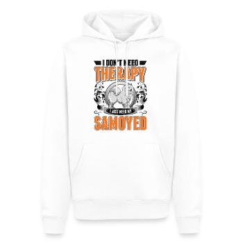 Samoyède Thérapie Chien de traîneau Samoyède - Sweat à capuche Premium bio Homme - blanc - Devant - Nico (187cm)