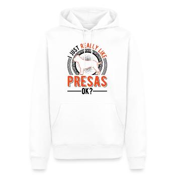 Presa Canario Cadeau Dogue Canario - Sweat à capuche Premium bio Homme - blanc - Devant - Nico (187cm)