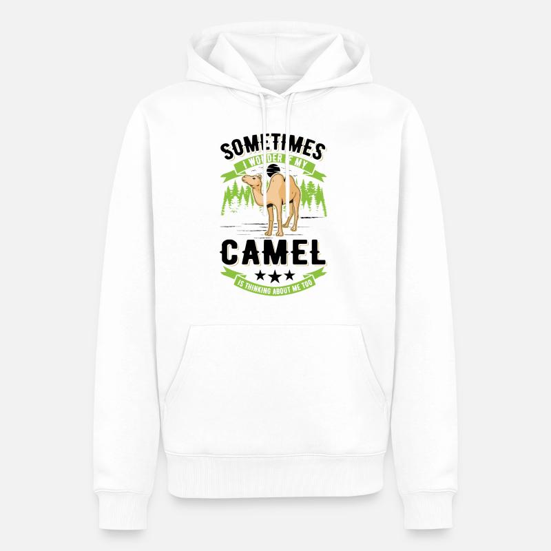 Kamel Geschenk Dromedar Camel Großkamel - Männer Premium Bio Hoodie - Weiß