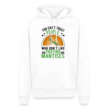 Gottesanbeterin Geschenk Mantis Fangschrecke - Männer Premium Bio Hoodie - Weiß - Vorne - Nico (187cm)