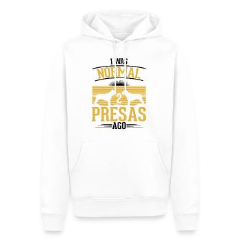 Presa Canario Cadeau Dogue Canario - Sweat à capuche Premium bio Homme - blanc - Devant - Nico (187cm)