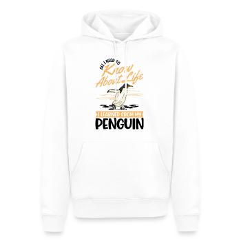 Penguin Gift Penguin - Men’s Premium Organic Hoodie - white - Front - Nico (187cm)