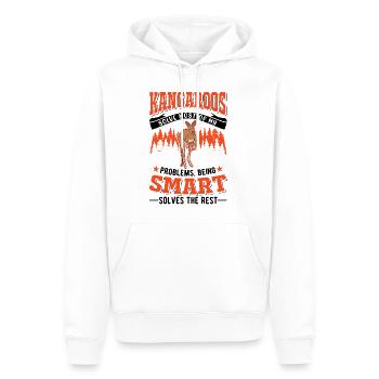 Kangourou Australie Kangourou - Sweat à capuche Premium bio Homme - blanc - Devant - Nico (187cm)