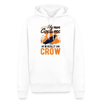 Déguisement Corbeau Corbeau Halloween - Sweat à capuche Premium bio Homme - blanc - Devant - Nico (187cm)