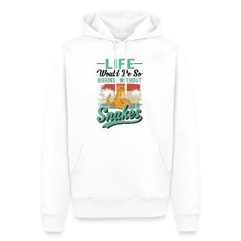 Propriétaire de serpent Snake Lover - Sweat à capuche Premium bio Homme - blanc - Devant - Nico (187cm)