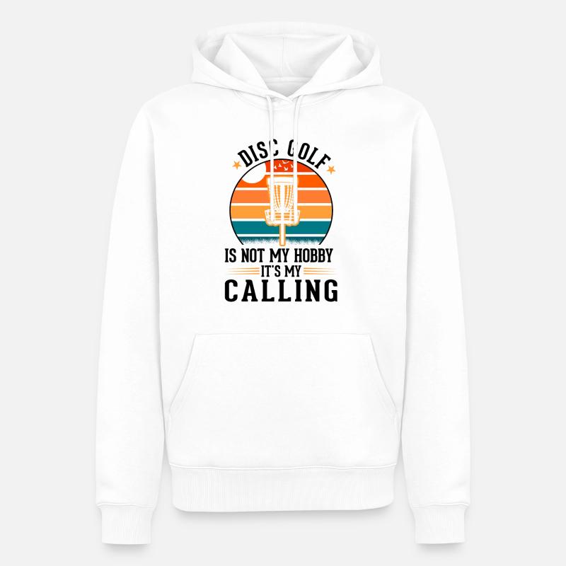Discgolf Wurfscheibe Disc Golf - Männer Premium Bio Hoodie - Weiß