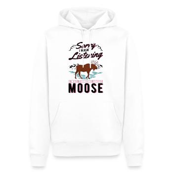 Moose Gift Moose Antlers Scandinavia - Men’s Premium Organic Hoodie - white - Front - Nico (187cm)