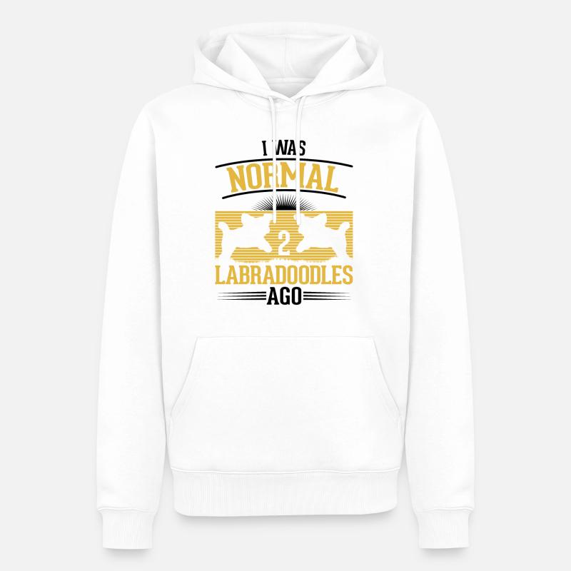 Labradoodle chien propriétaire cadeau - Sweat à capuche Premium bio Homme - blanc