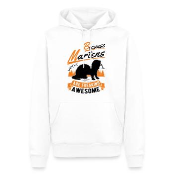 Parce que les Martens sont vraiment géniales Marder - Sweat à capuche Premium bio Homme - blanc - Devant - Nico (187cm)
