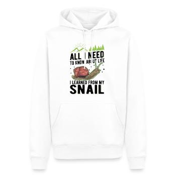 Schnecke Geschenk Weinbergschnecke - Männer Premium Bio Hoodie - Weiß - Vorne - Nico (187cm)