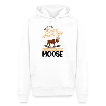 Moose Gift Elk Antlers Scandinavia - Men’s Premium Organic Hoodie - white - Front - Nico (187cm)