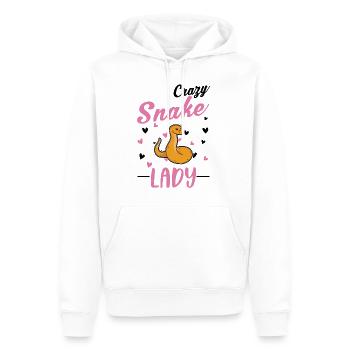 Verrückte Schlangen Frau - Männer Premium Bio Hoodie - Weiß - Vorne - Nico (187cm)