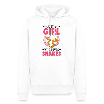 Schlangen Mädchen Kornnatter Natter - Männer Premium Bio Hoodie - Weiß - Vorne - Nico (187cm)