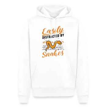 Snake Owner Corn Snake Snake - Men’s Premium Organic Hoodie - white - Front - Nico (187cm)