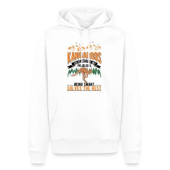 Kangourou Australie Kangourou - Sweat à capuche Premium bio Homme - blanc - Devant - Nico (187cm)